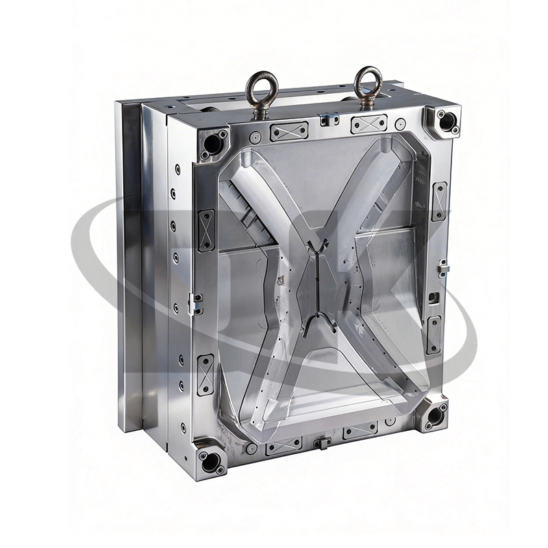 Mesh-Patterned Interior Panel Mold with Multiple Core-Pulls